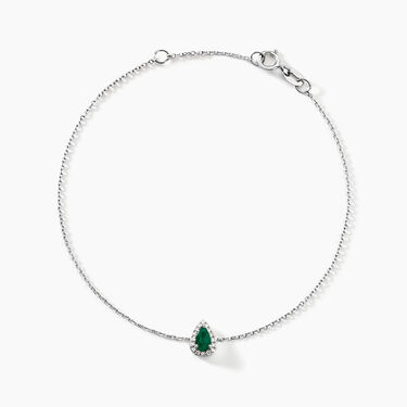 Bracelet Juliettina Or Blanc Emeraude Et Diamant - Bracelets Femme | Histoire d’Or